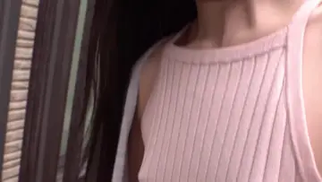 No bra!  Im excited to see an unprotected small-breasted girl revealing her nipples that erected in her clothes over her clothes ... Part 2-62205669 new