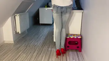 Desperate Pee in Jeans in Kitchen next He Pee on My Ass Tits and in Mouth-61581247 new