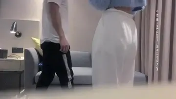 【AI高清2K修复】战狼行动高颜值蓝衣妹子加钟第二场，跳舞扭动抽插后入骑坐大力猛操 new
